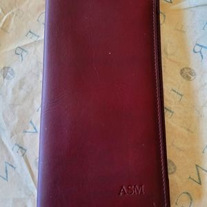 Levenger Burgundy leather document/passport wallet